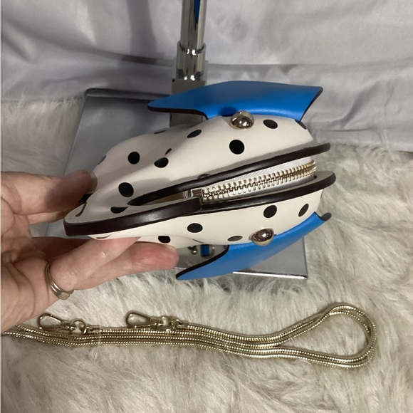 Kate Spade Tiny Cabana Polka Dot Elephant Leather Crossbody EUC - Picture 10 of 14